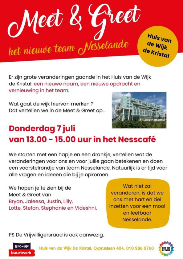 Meet & Greet het nieuwe team van Buurtwerk Nesselande.