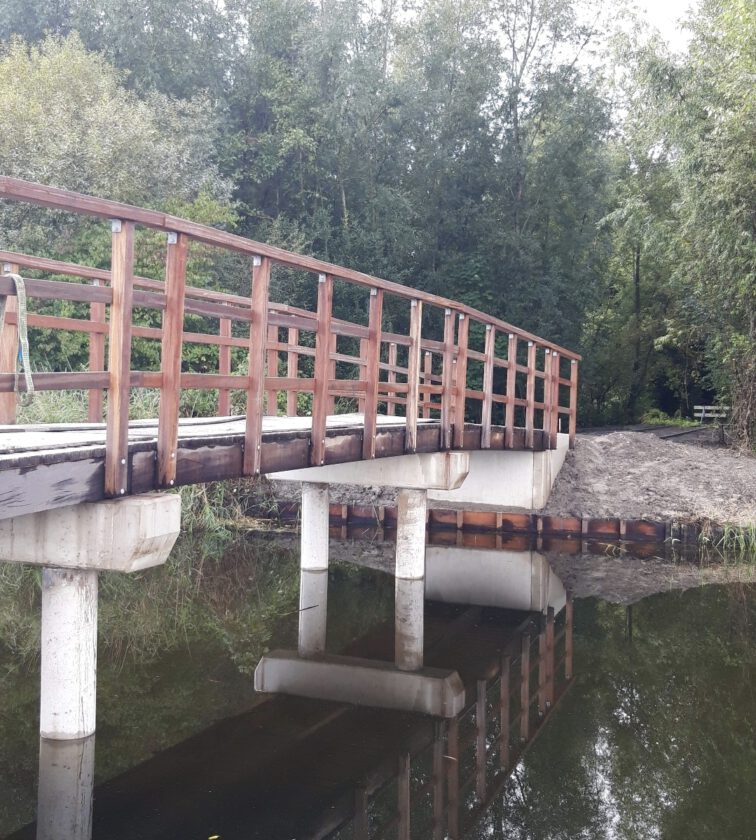 Verbindingsbruggetje naar het Oeverbos
