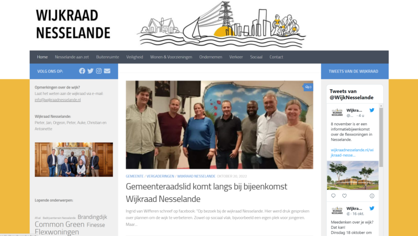 Nieuw: Website voor Wijkraad Nesselande