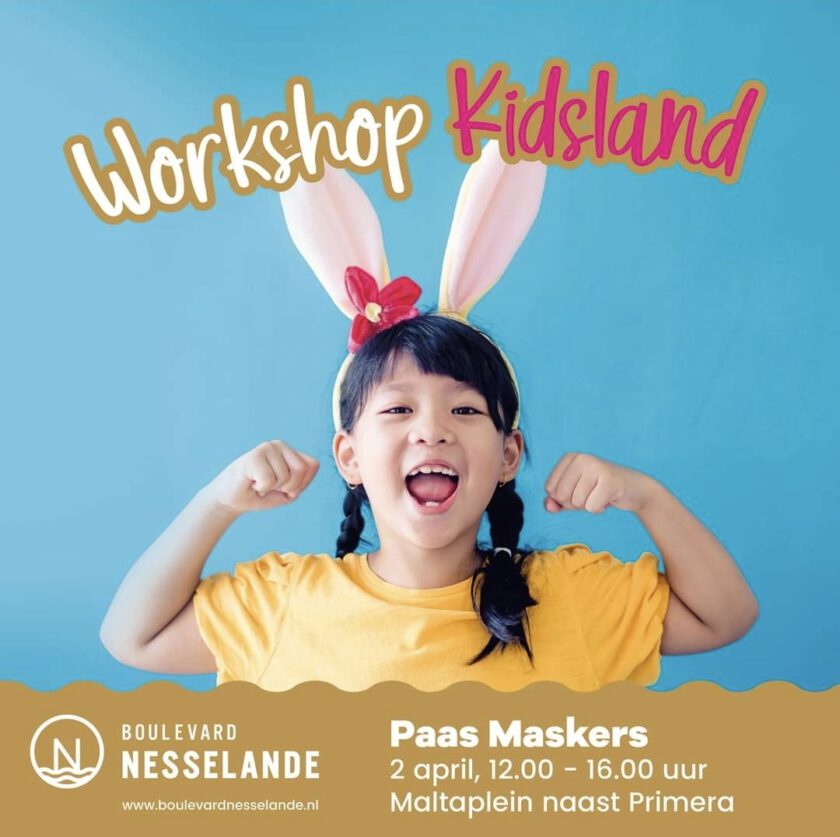 Kom 2 april naar Kidsland Nesselande en maak je eigen Paas Masker!